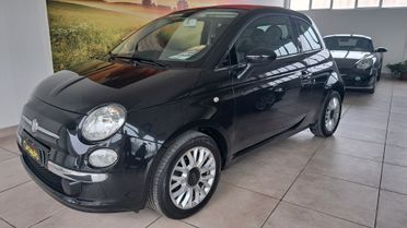 Fiat 500 C 1.2 Lounge-Automatica-Nera Capote Rossa...