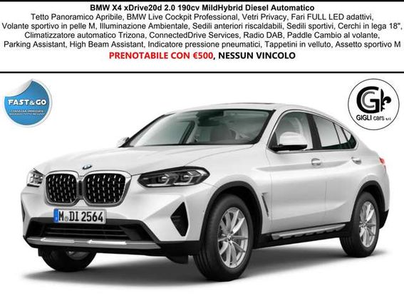 BMW X4 Tetto CockpitPro FullLED LuceAmbientale CarPlay