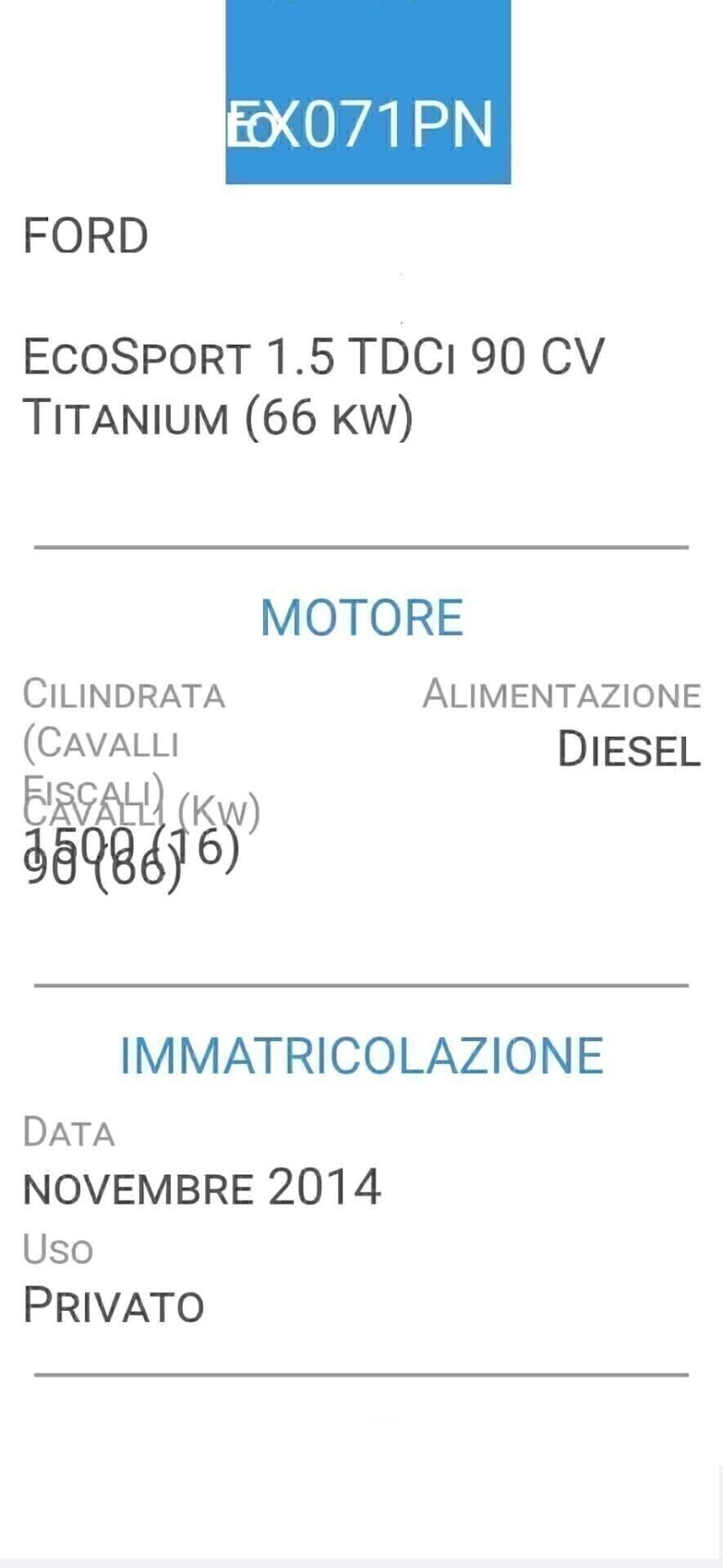 FORD ECOSOPRT 1,5 Tdci-UNICA PROPR-4 REVISIONI