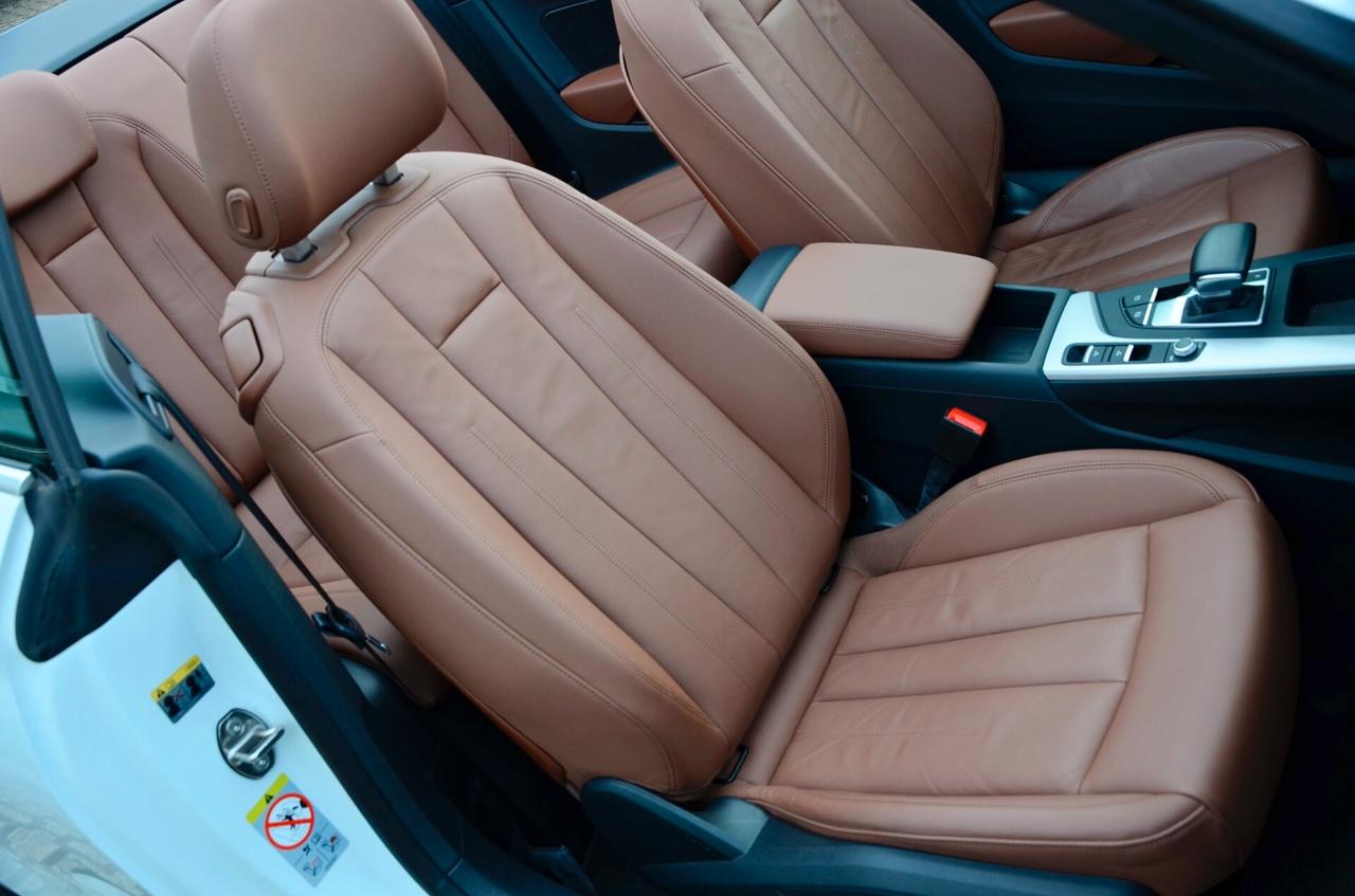 AUDI A5 CABRIO 45 2.0 TFSI MHEV QUATTRO 245cv S-TRONIC, UNICOPROPRIETARIO, SERVICE AUDI, EURO 6D, MATRIX, 20", RETROCAMERA, PELLE VALCONA, PERMUTE