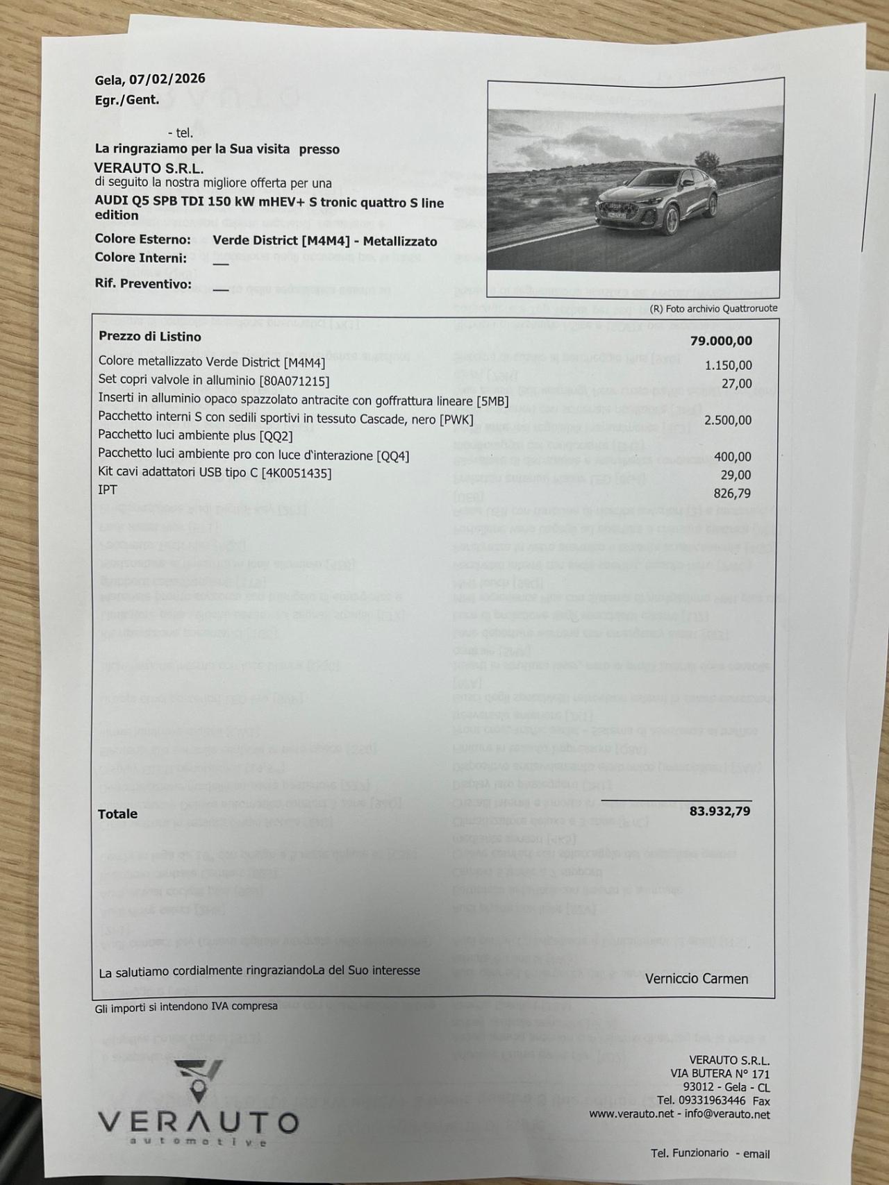 Audi Q5 SPB TDI 150 kW mHEV+ S tronic quattro S line possibilità noleggio no scoring