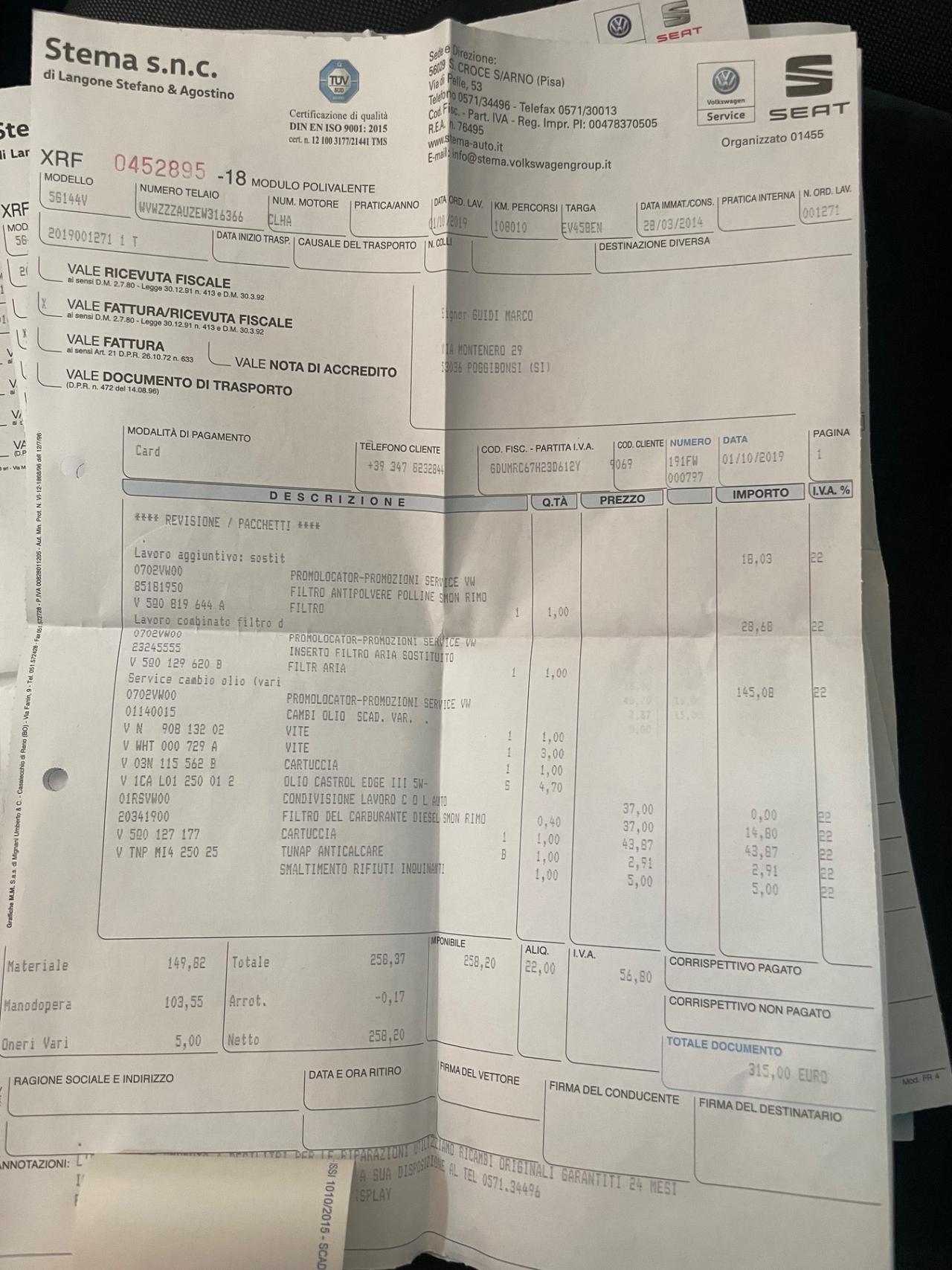 Volkswagen Golf 1.6 Diesel - Neopatentati