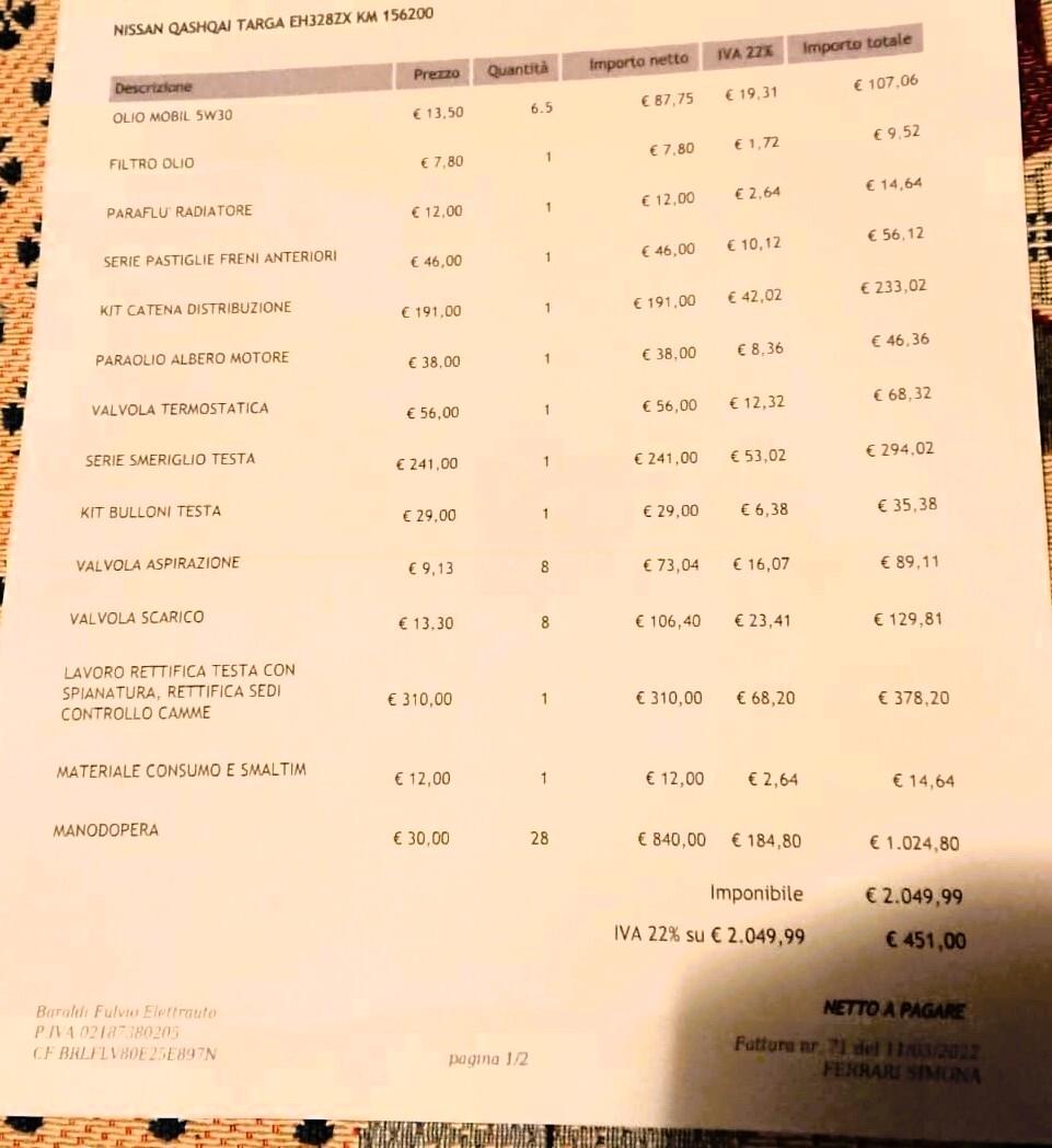 Nissan Qashqai 2.0 DCI- 2WD - 150CV- GENERATION-IMMATRICOLATO AUTOCARRO.