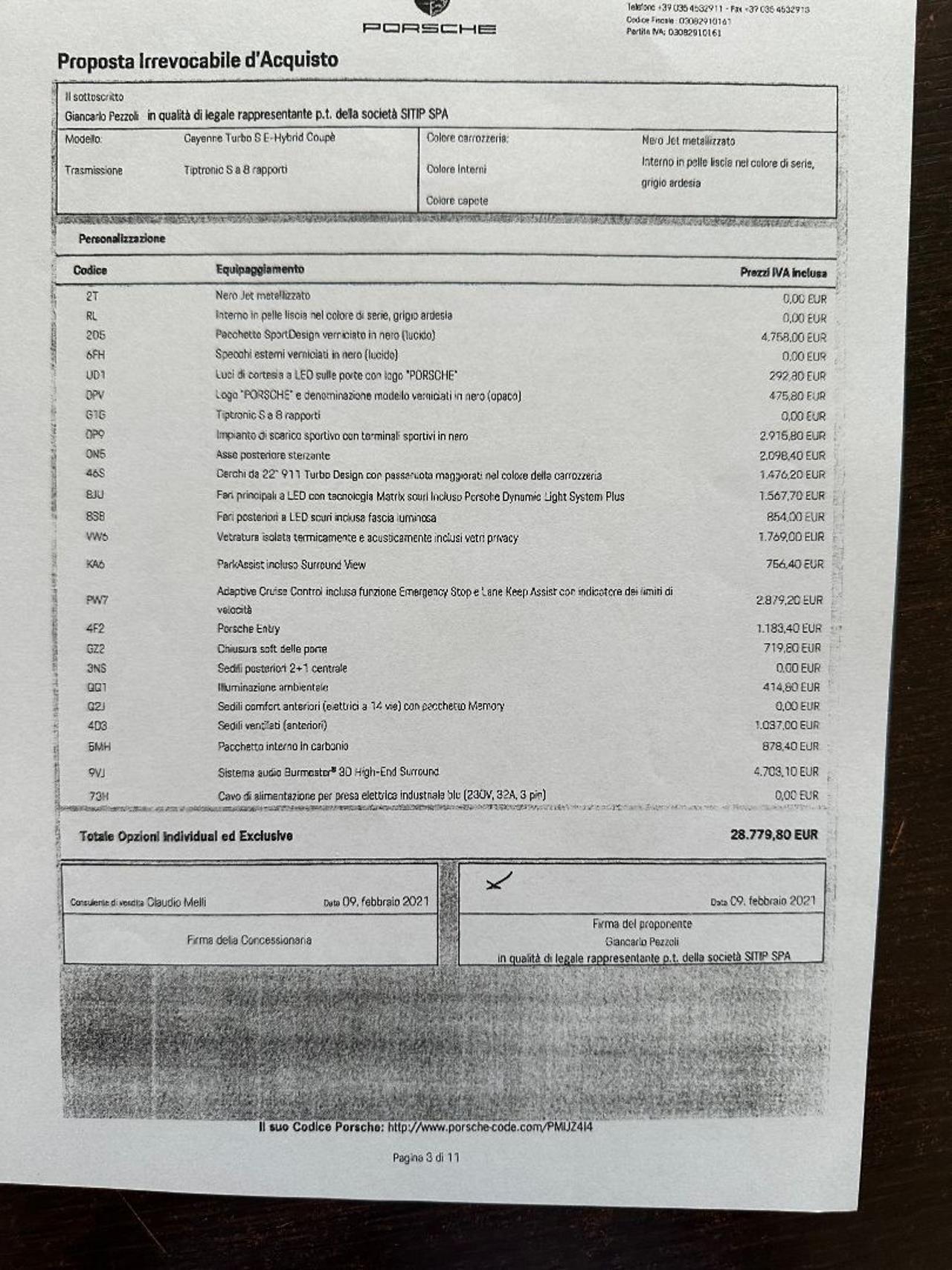 Porsche Cayenne Coupé 4.0 V8 Turbo S E-Hybrid UNIPR IVA ESPOSTA
