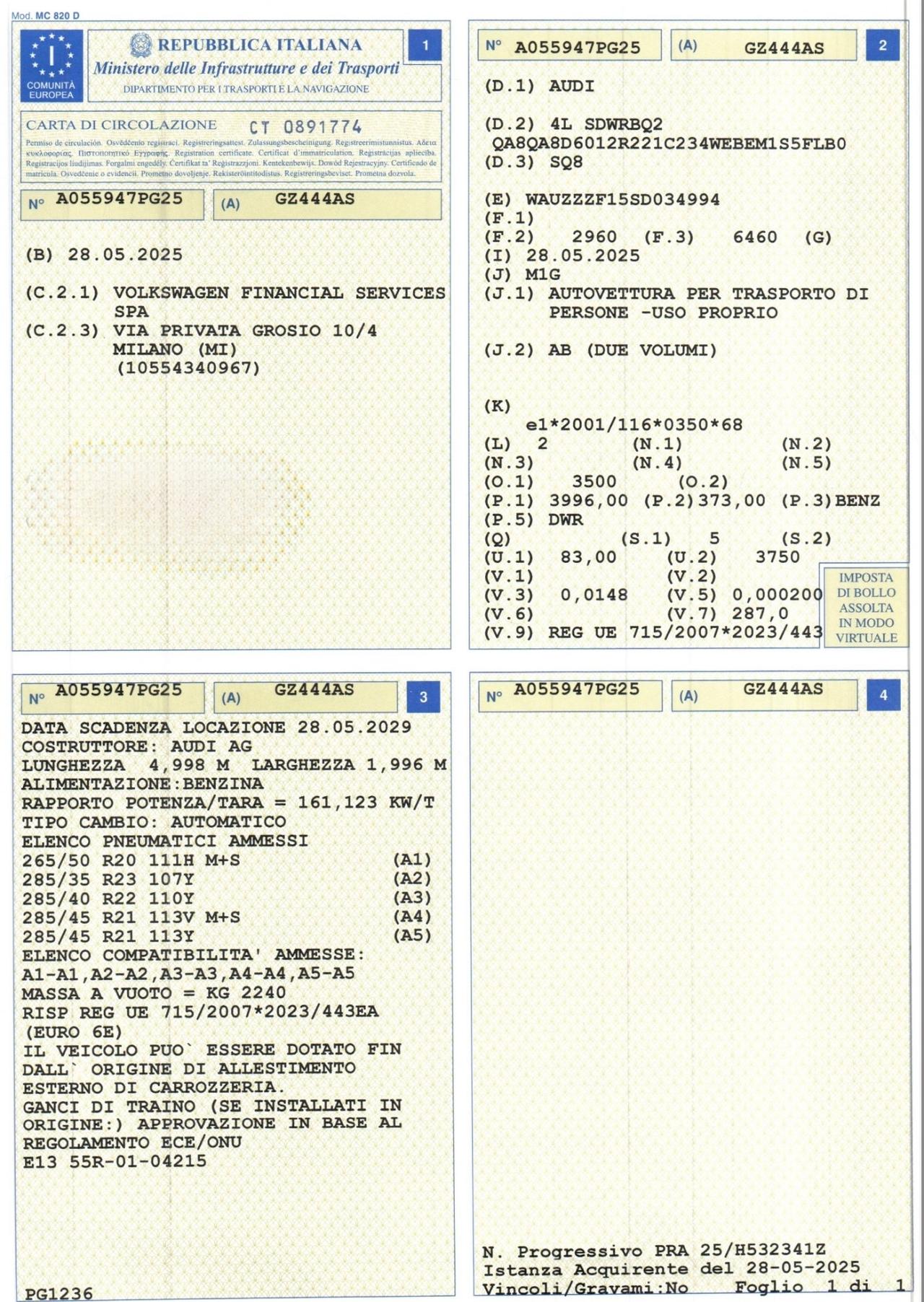 Audi Q8 SQ8 TFSI - CON IVA PREZZO TOP EU