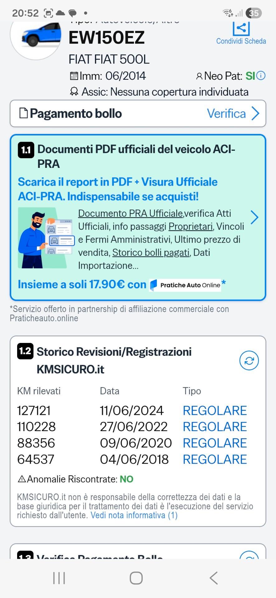 Fiat 500L 1.4 95 CV perfetta e garantita 12 mesi