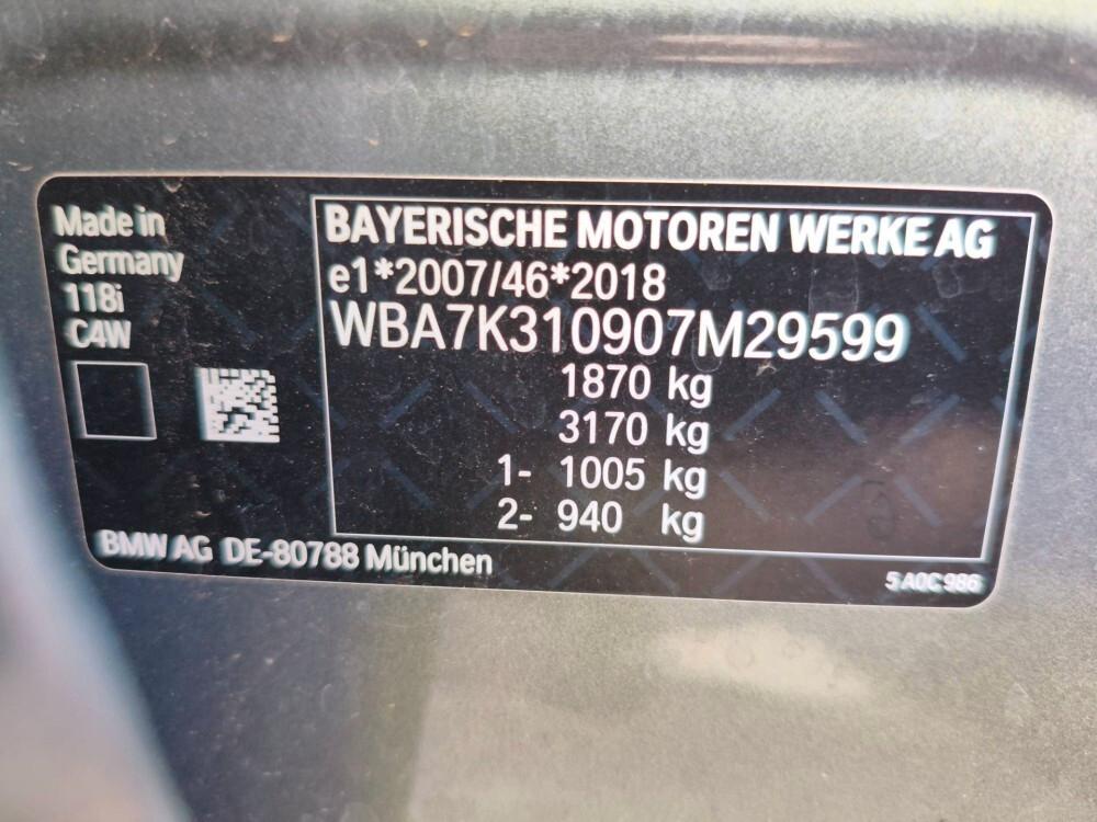 BMW 118i 136CV STEPTRONIC MSPORT ( FARI LED - BMW DIGITAL COKCPIT - PELLE - ACTIVE CRUISE - NAVI - MIRROR - PARK ASSISTANT - TELECAMERA POST. - CERCHI 18 )