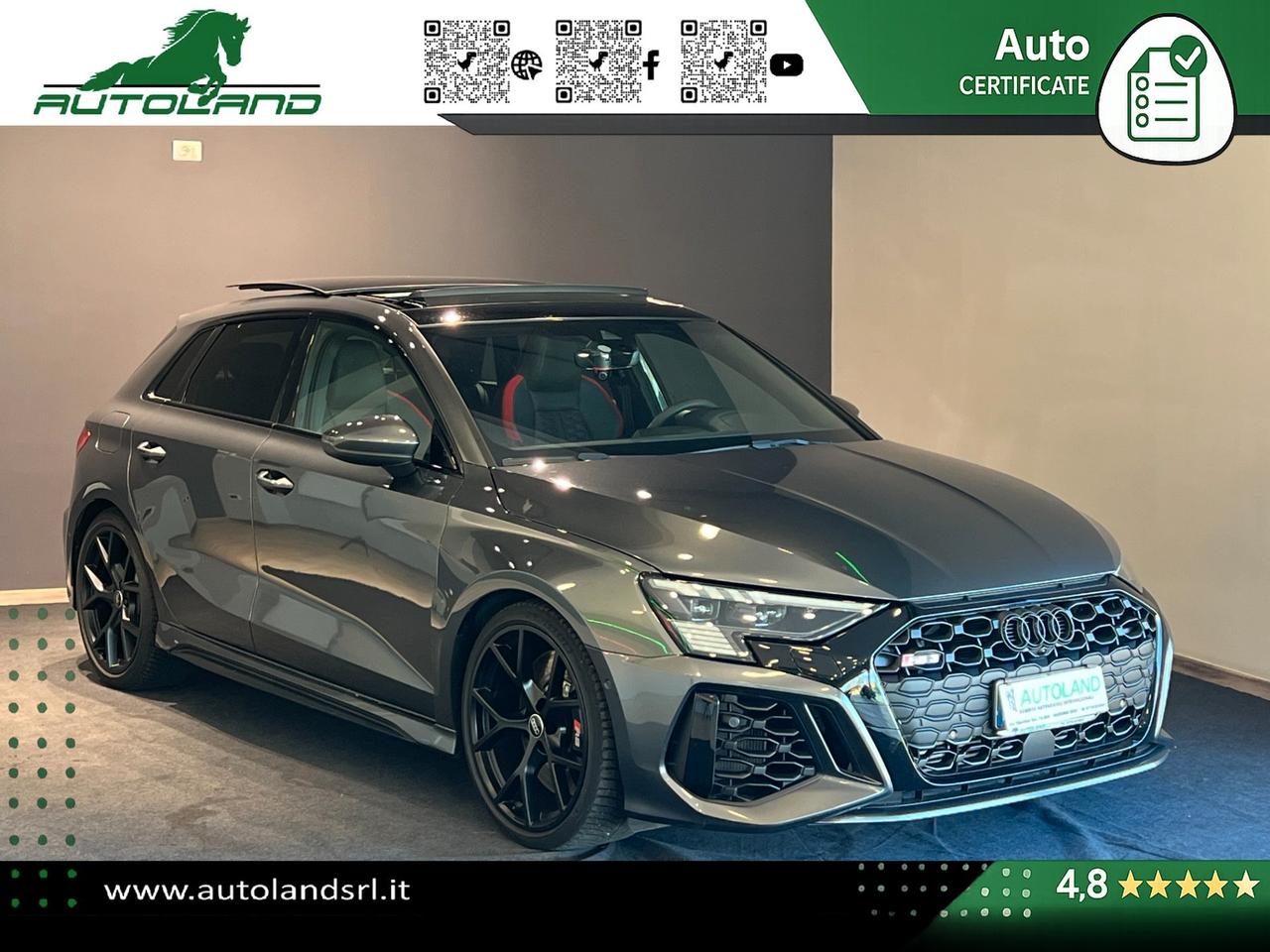 Audi RS3 Sportback 2.5 tfsi quattro s-tronic TETTO - MATRIX- B&O - MASSAGGIO - ACC