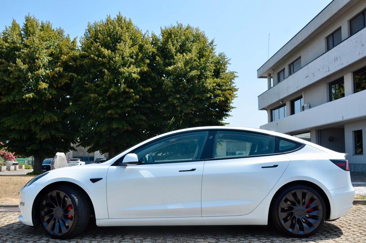 TESLA MODEL 3 PERFORMANCE DUAL MOTOR AWD, UNICOPROPRIETARIO, UFF ITALIANA, 20", PERMUTE