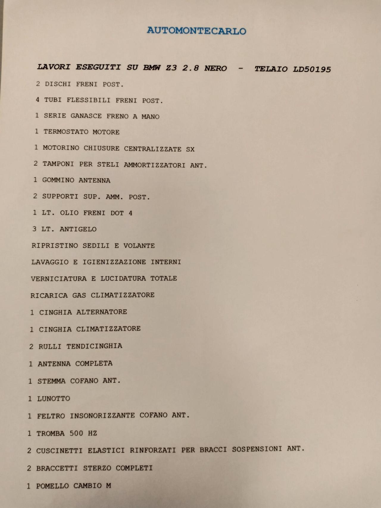 Bmw Z3 2.8 24V cat Roadster