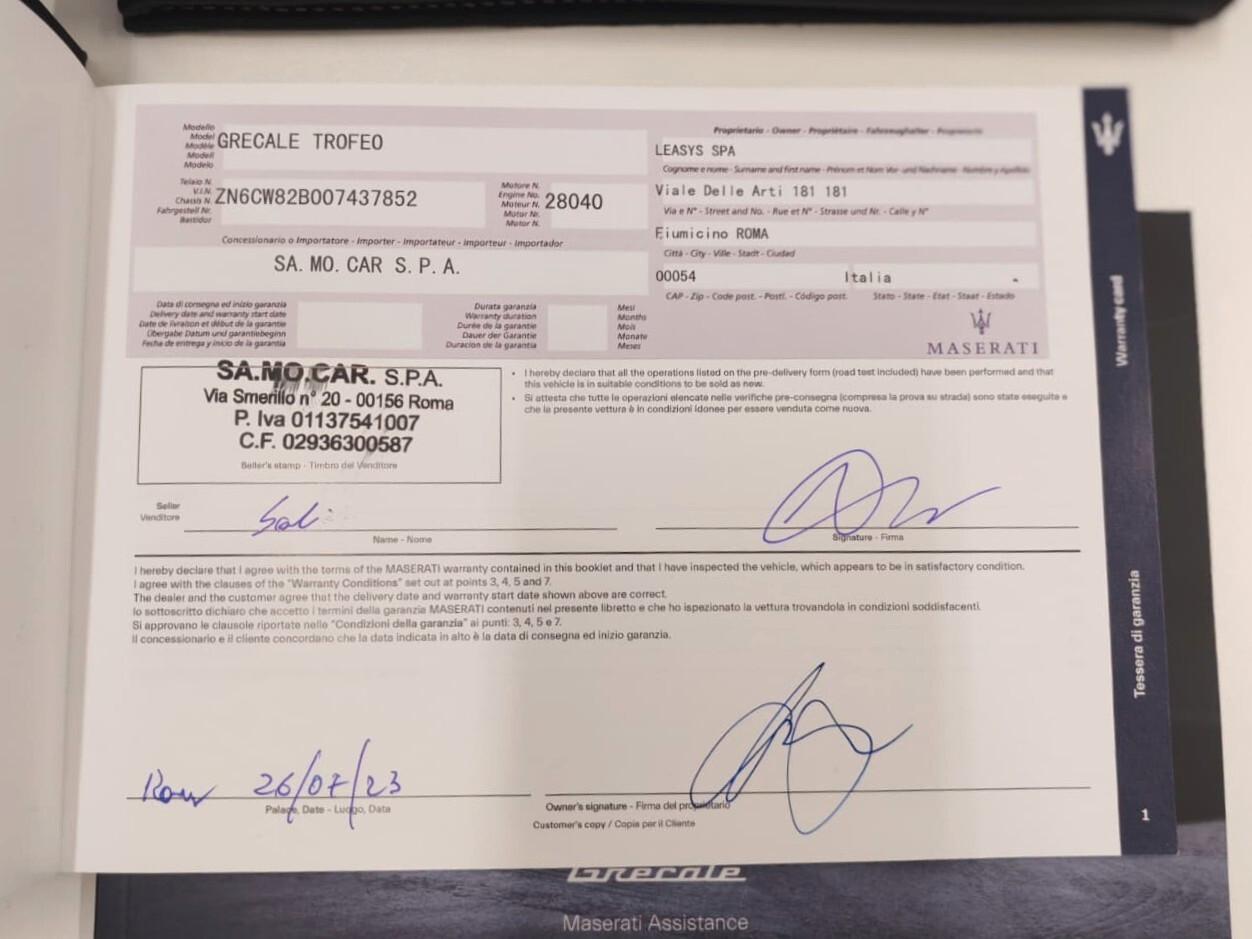 Maserati Grecale TROFEO 3.0 V6 530cv 2023