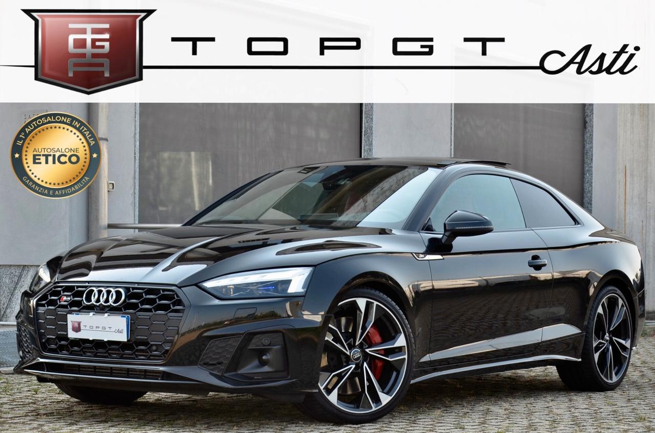 AUDI S5 COUPE 3.0 TDI MHEV QUATTRO 347cv TIPTRONIC, UFF ITALIANA, SERVICE AUDI, TETTO, MATRIX, BLACK PACK, INSERTI IN CARBONIO, 20", PERMUTE