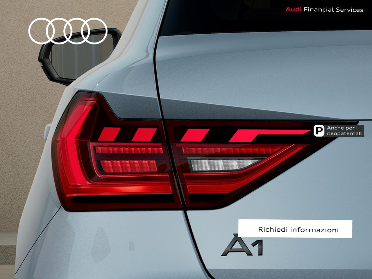 Audi A1 sportback 30 1.0 tfsi identity black 116cv s-tronic