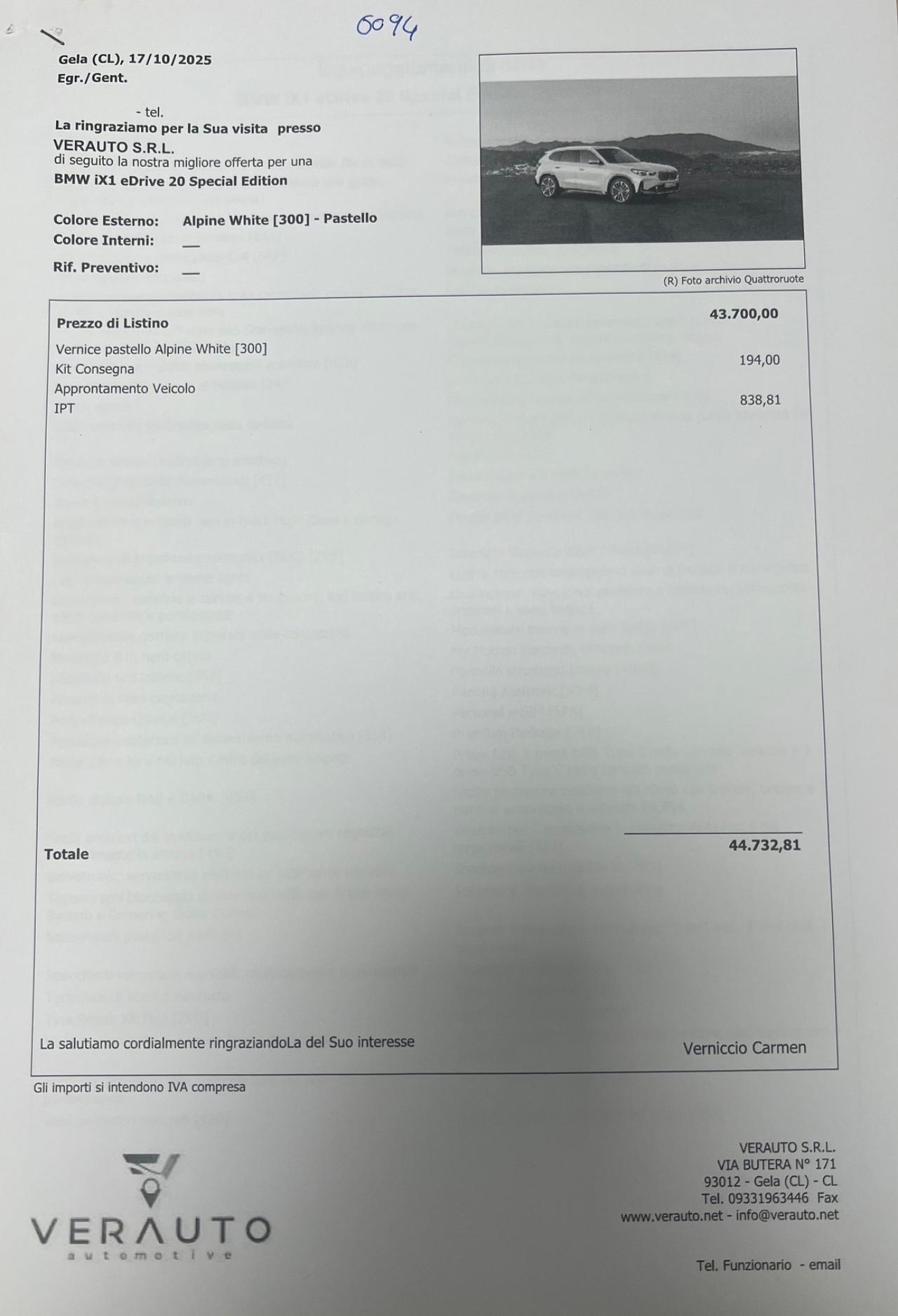 BMW iX1 edrive 20 Special Ed. Super Eco incentivo Verauto