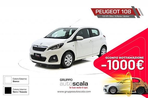 PEUGEOT 108 1.0 VTi 72 CV 5 porte Active #Rottamazione