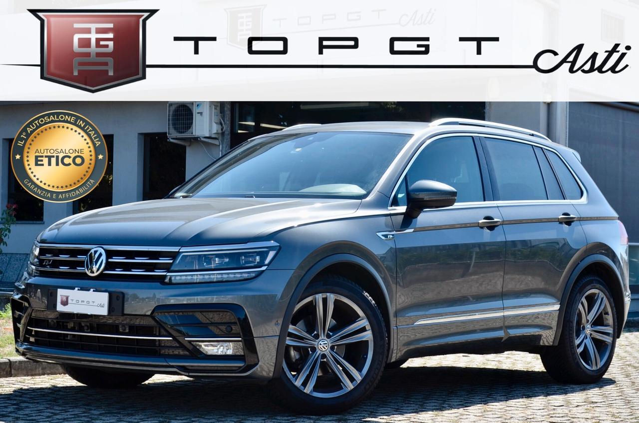 VOLKSWAGEN TIGUAN 2.0 TDI R-LINE INT+EXT 4MOTION 150cv DSG, UFF ITALIANA, SERVICE VW, FULL LED, RETRO 360, PERMUTE