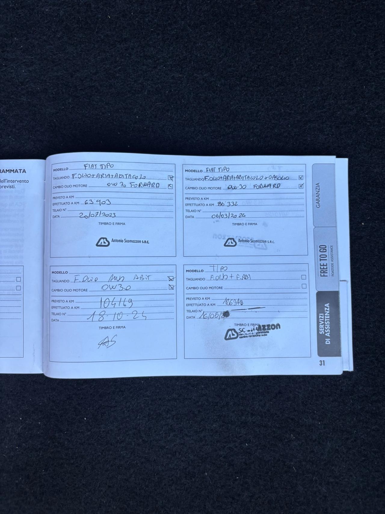 Fiat Tipo 1.3 Mjt. Garanzia 12 mesi. Neopatentati