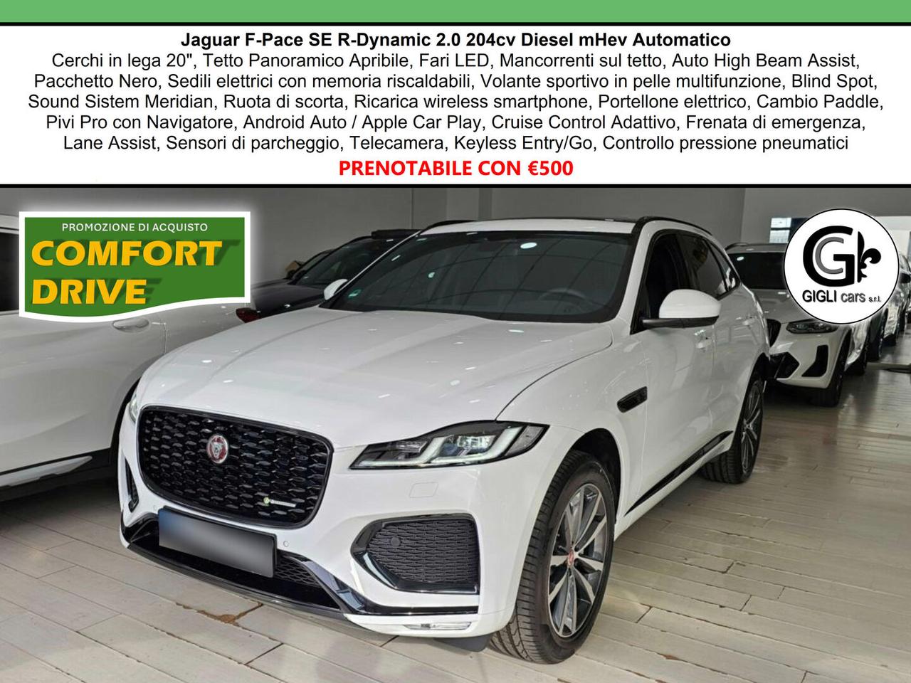 Jaguar F-Pace 2.0 D204 R-Dynamic SE awd auto c.20" Tetto Led