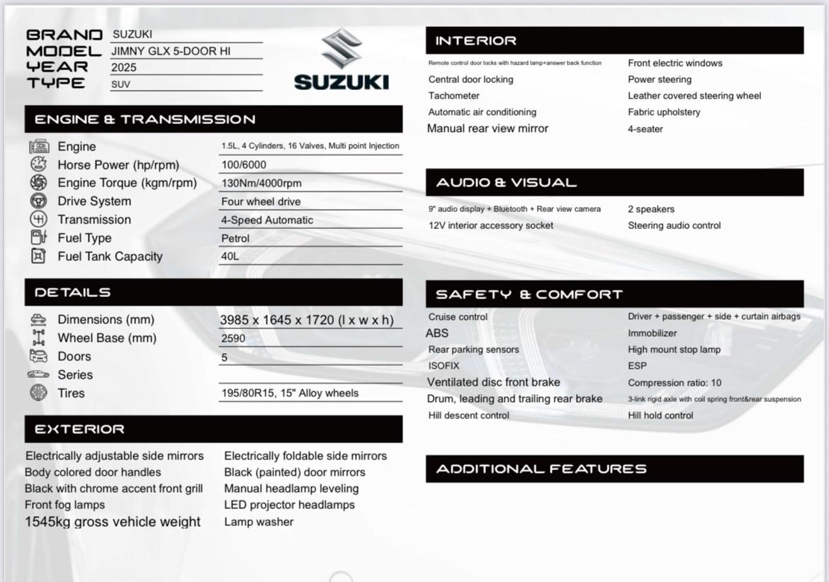 Suzuki Jimny 1.5 GLX 4x4