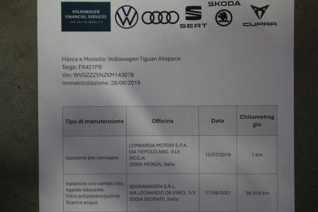 VOLKSWAGEN Tiguan Allspace 2.0 TDI SCR DSG 4MOTION Business BMT