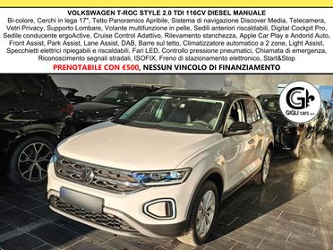 Volkswagen T-Roc Style C.17" Tetto Apribile Led Navi PDC Camera TDI