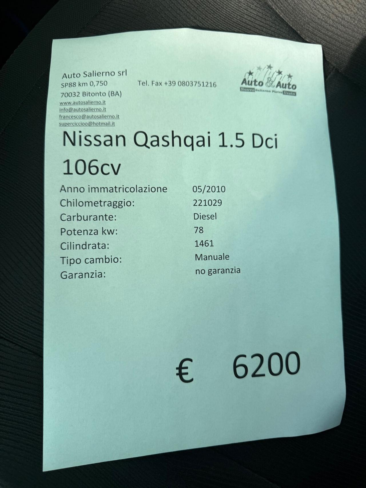 Nissan Qashqai 1.5 dCi Acenta