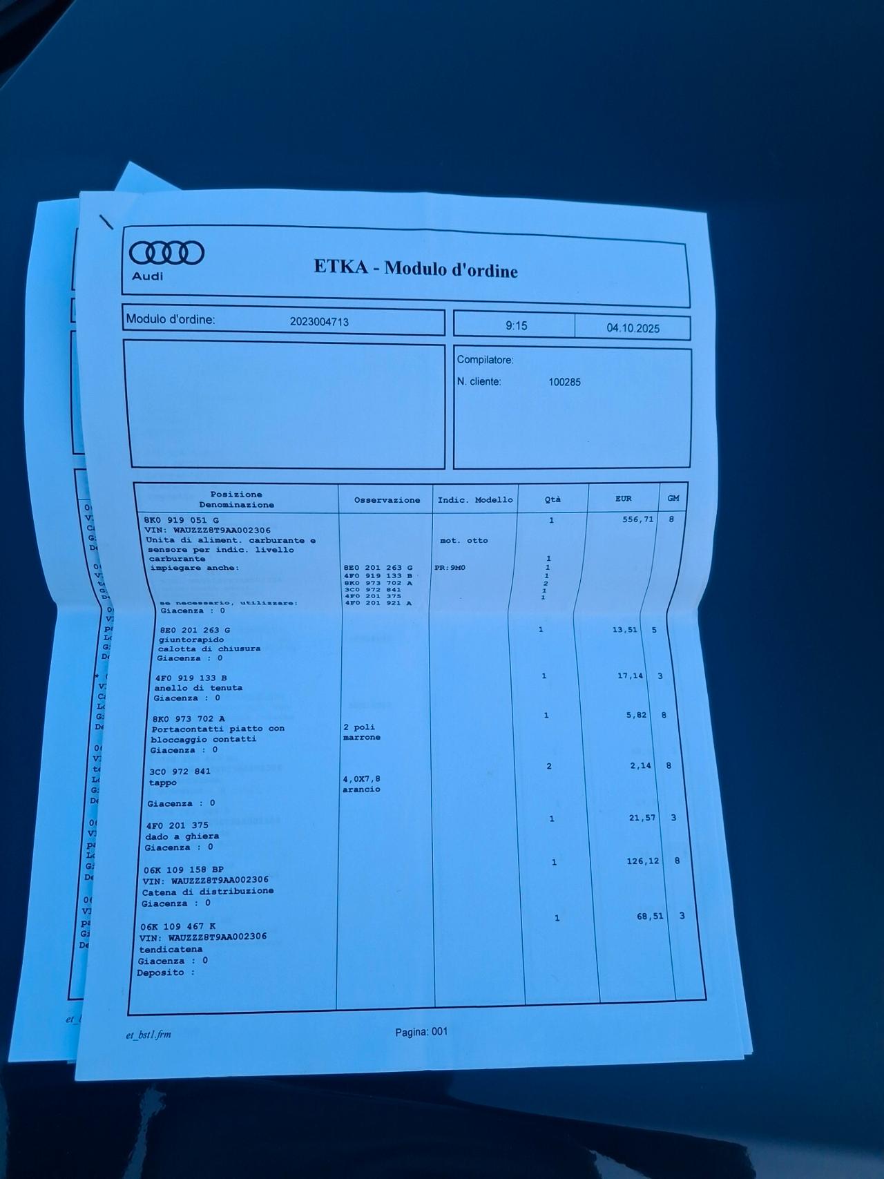 Audi A5 2.0 TFSI 180 CV Ambiente