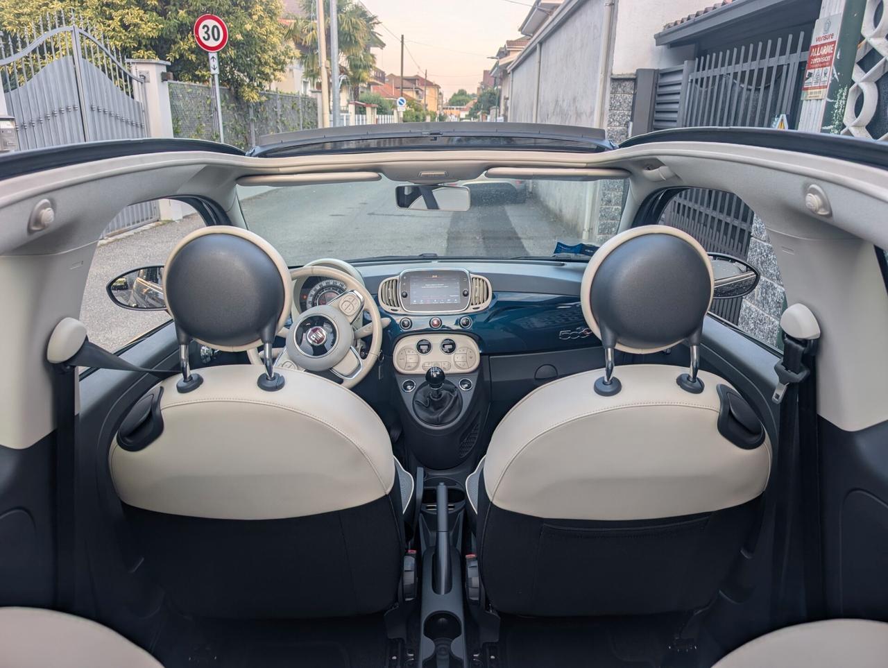 500 Cabrio, unico proprietario Lounge Blu mezzanotte