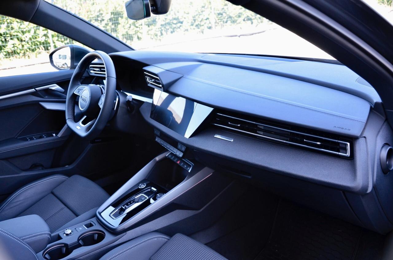 AUDI A3 SPORTBACK 1.5 TFSI MHEV S-LINE INT+EXT 150cv S-TRONIC, GARANZIA UFF AUDI, EURO 6E, TETTO, HI-FI SONOS, 19", RETROCAMERA, PERMUTE