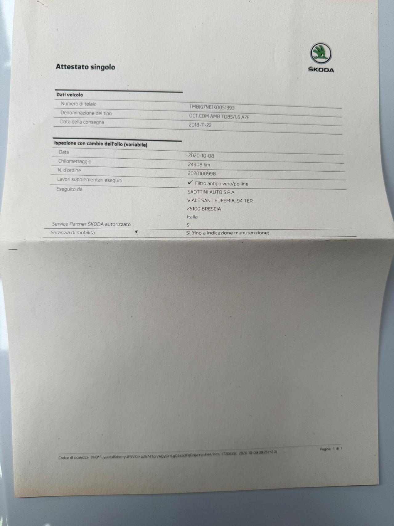 Skoda Octavia 1.6 TDI CR 115 CV DSG Wagon Executive