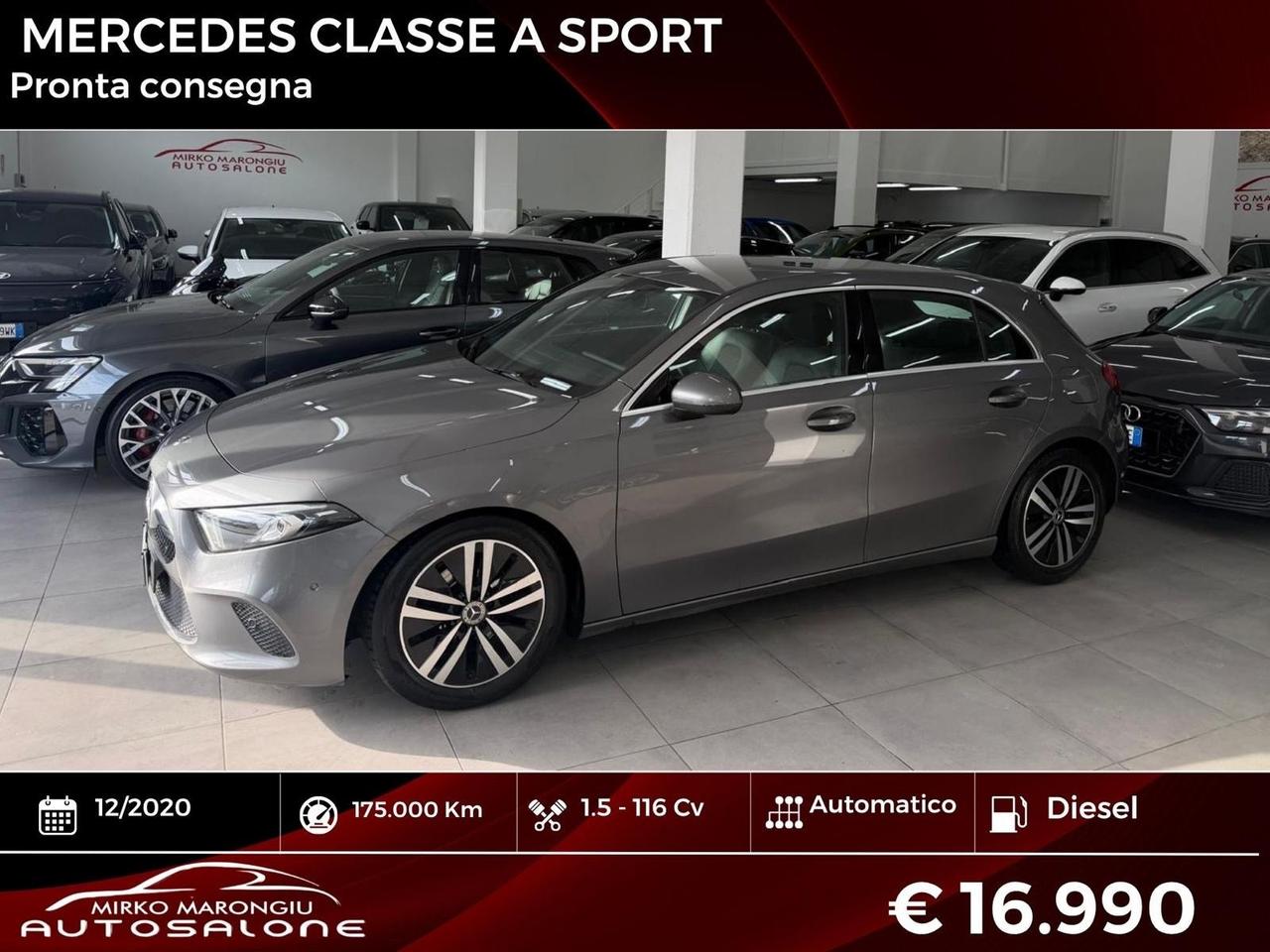 Mercedes classe A 180 d Automatic Sport FINANZIABILE