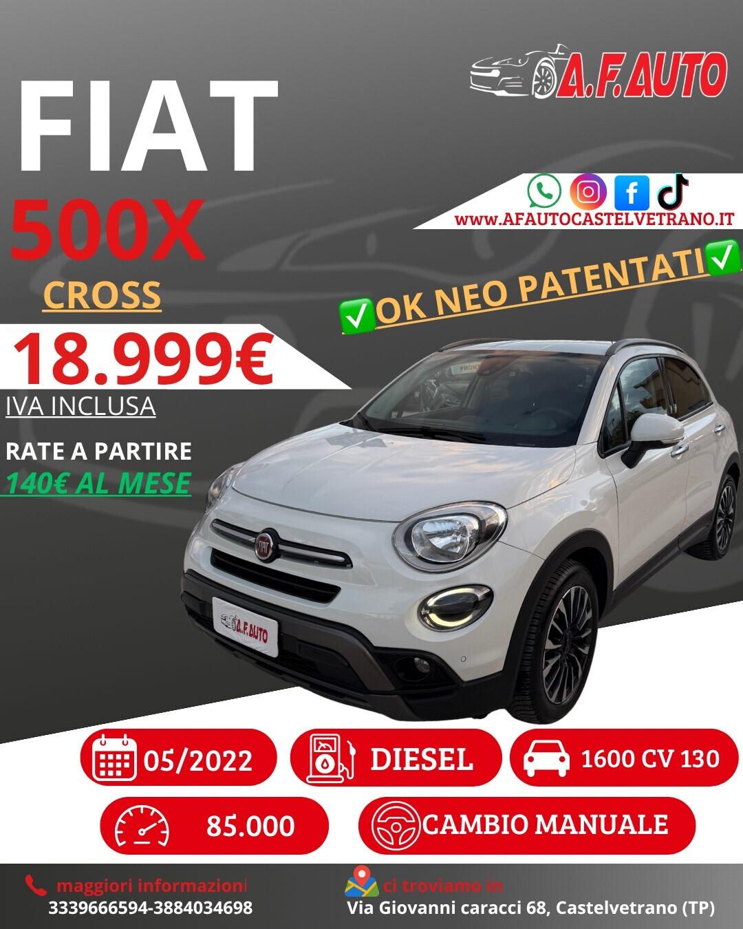 Fiat 500X 1.6 MultiJet 130 CV Cross