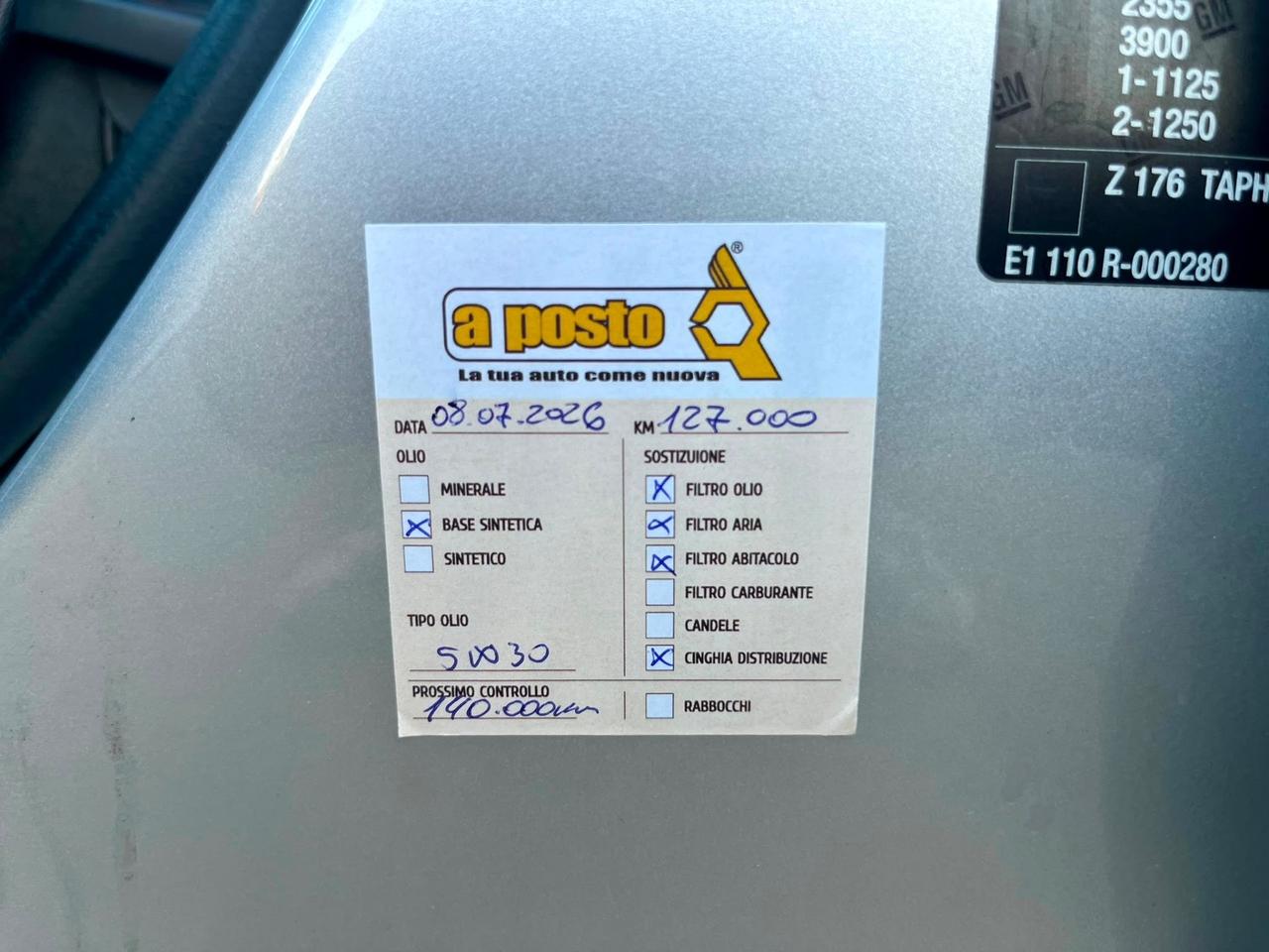 Opel Zafira 1.6Metano 150CV 2016 7posti perfetta