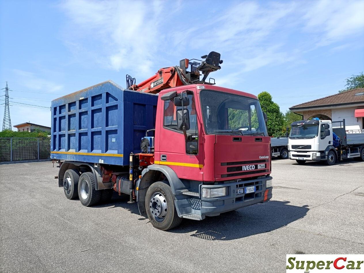 IVECO EUROCARGO 150E23 ribaltabile posteriore, gru/caricatore,rotore e polipo