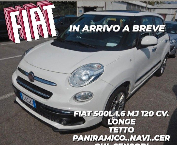 FIAT 500L 1.6 MJ 120 CV E6 LOUNGE TETTO PAN. NAVI CERCHI SENSORI