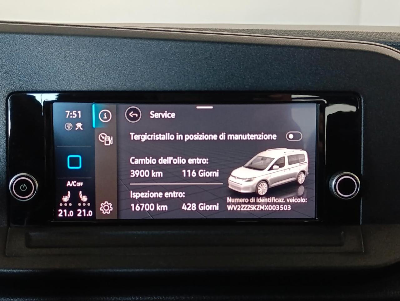 VOLKSWAGEN Caddy 2.0 tdi 102cv Life