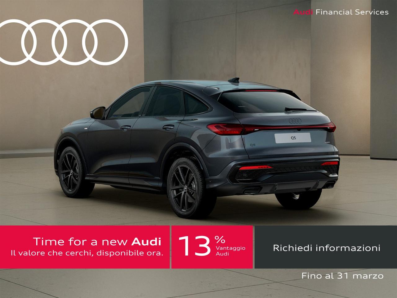 Audi Q5 sportback 2.0 tfsi mhev+ s line edition quattro 204cv s-tronic