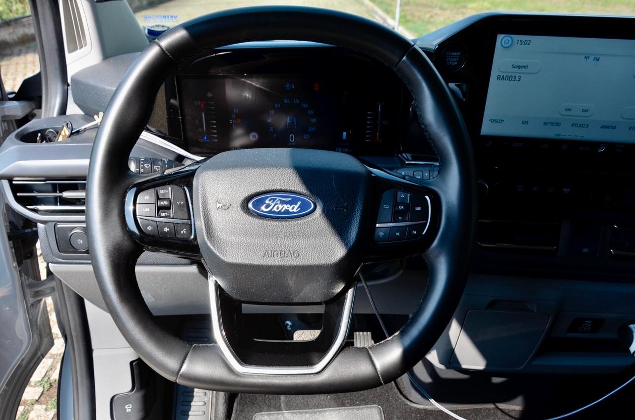 FORD TOURNEO CUSTOM 2.0 170cv AUTO 8 POSTI, IVA ESPOSTA, UNICOPROPRIETARIO, GARANZIA FORD 10/2026, UFF ITALIANA, SERVICE UFF FORD, EURO 6E, FULL LED, RETROCAMERA, PELLE, PERMUTE