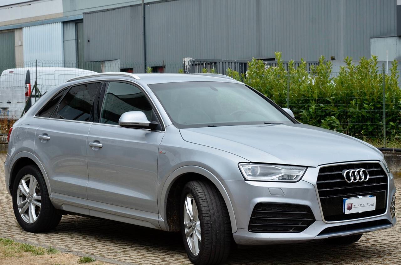 AUDI Q3 2.0 TDI S-LINE INT-EXT 150cv, UNICOPROPRIETARIO, UFF ITALIANA, EURO 6B, XENO, 18", PERMUTE