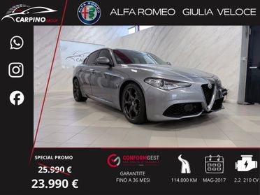 Alfa Romeo Giulia 2.2 Turbodiesel 210 CV AT8 AWD Q4 Veloce