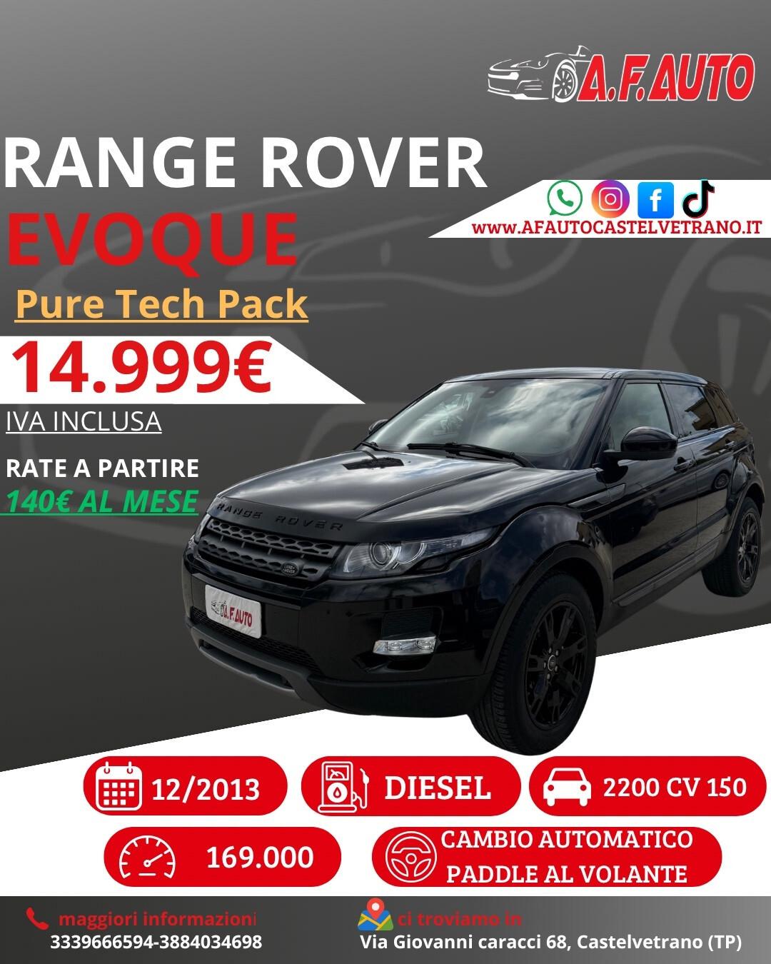 Land Rover Range Evoque 2.2 TD4 5p. Pure Tech Pack
