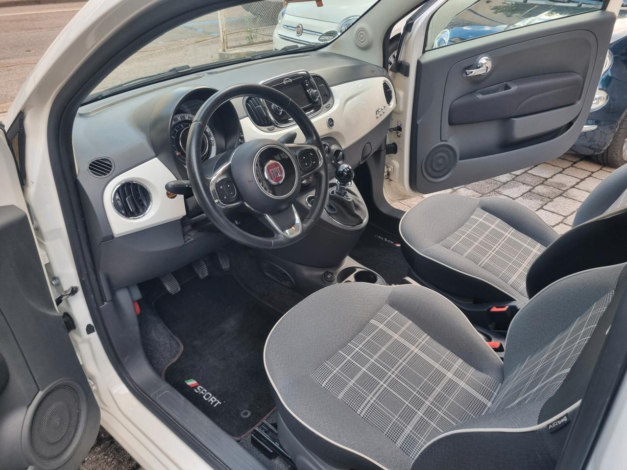 Fiat 500 1.2 Lounge 69cv anno 2016 km 62000 neopat