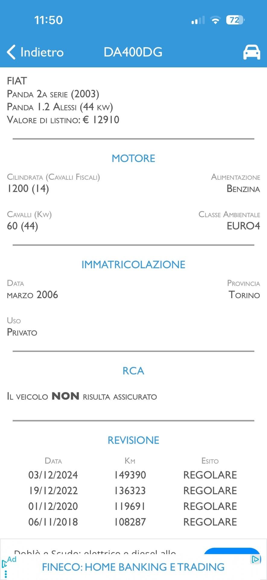 Fiat Panda 1.2 Emotion-Garantita-Permute