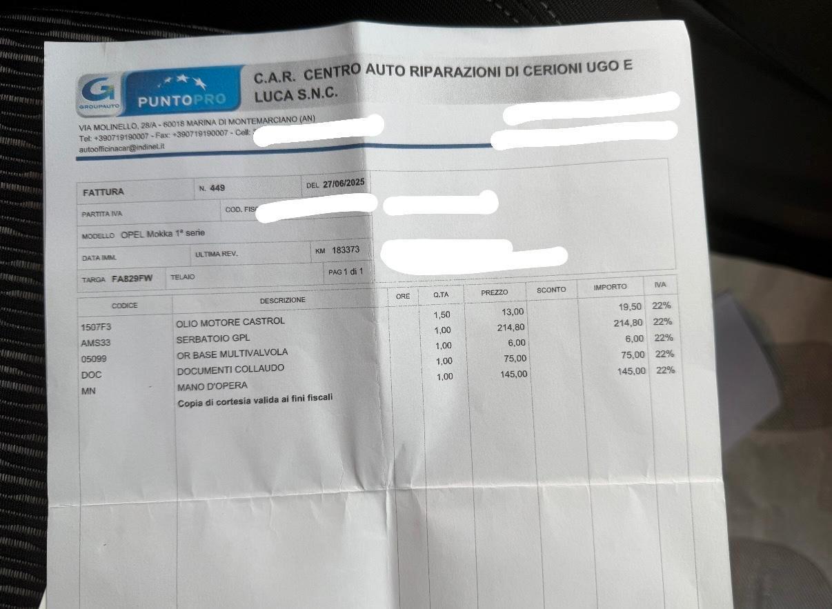 Opel Mokka 1.4 Turbo GPL Tech 140cv Cosmo