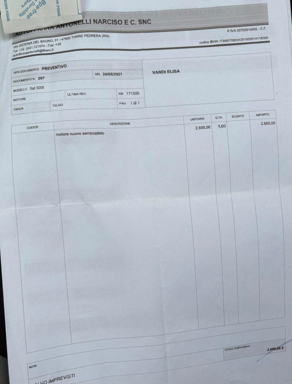 Fiat 500L 1.3 Multijet 85 CV Lounge