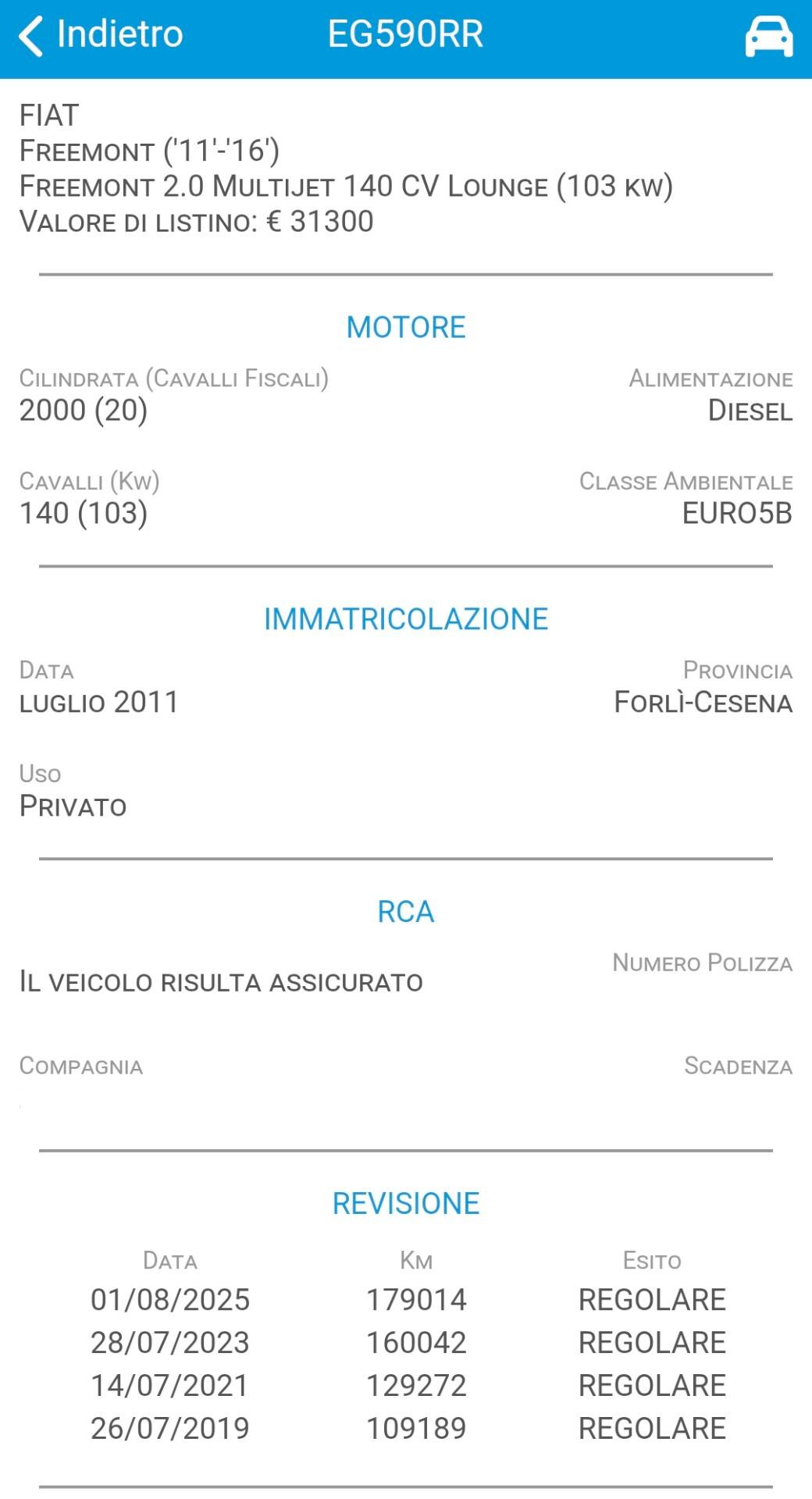 Fiat Freemont 2.0 Multijet Lounge 7 Posti – Pelle Full Optional Garanzia 12 Mesi