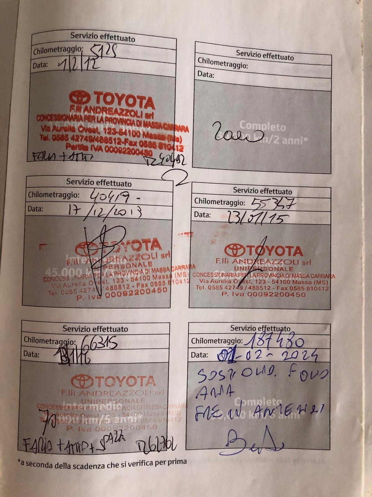 Toyota Yaris 1.0 5 porte UNICO PROPRIETARIO GARANZIA 24 MESI RINNOVABILE FINO A 36 MESI
