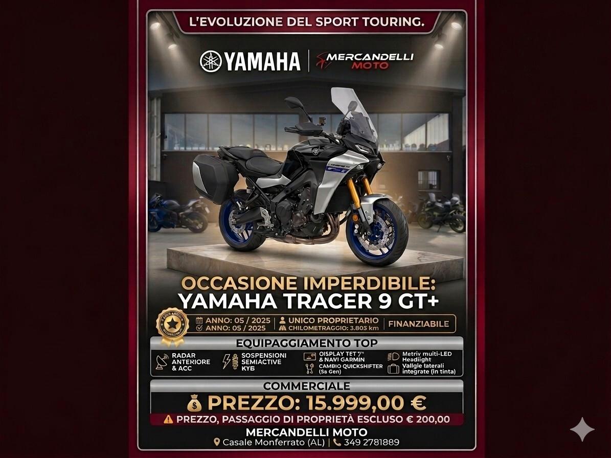Yamaha Tracer 9 GT + ( Y-AMT) 2025 - KM 3800
