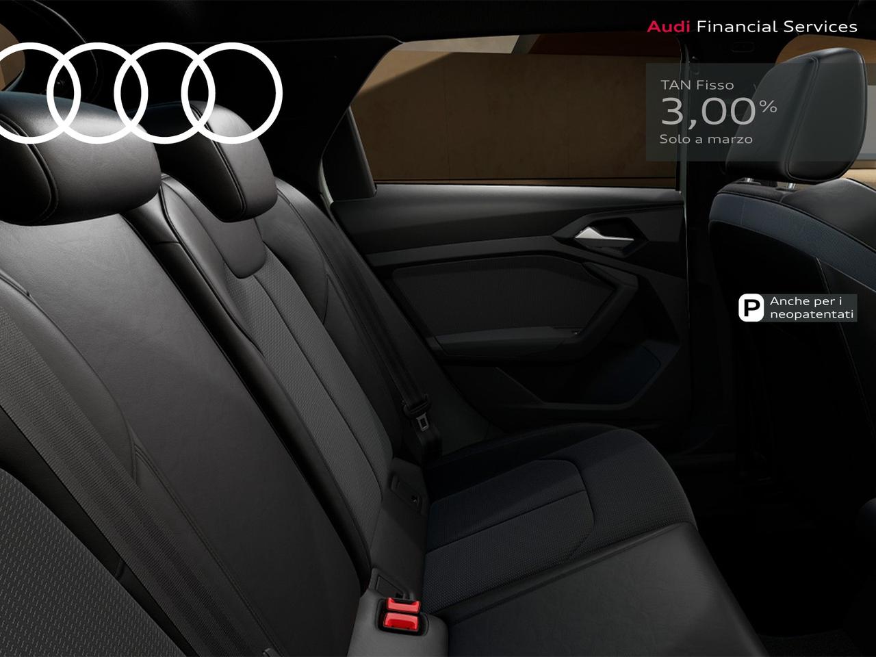 Audi A1 sportback 30 1.0 tfsi identity black 116cv s-tronic