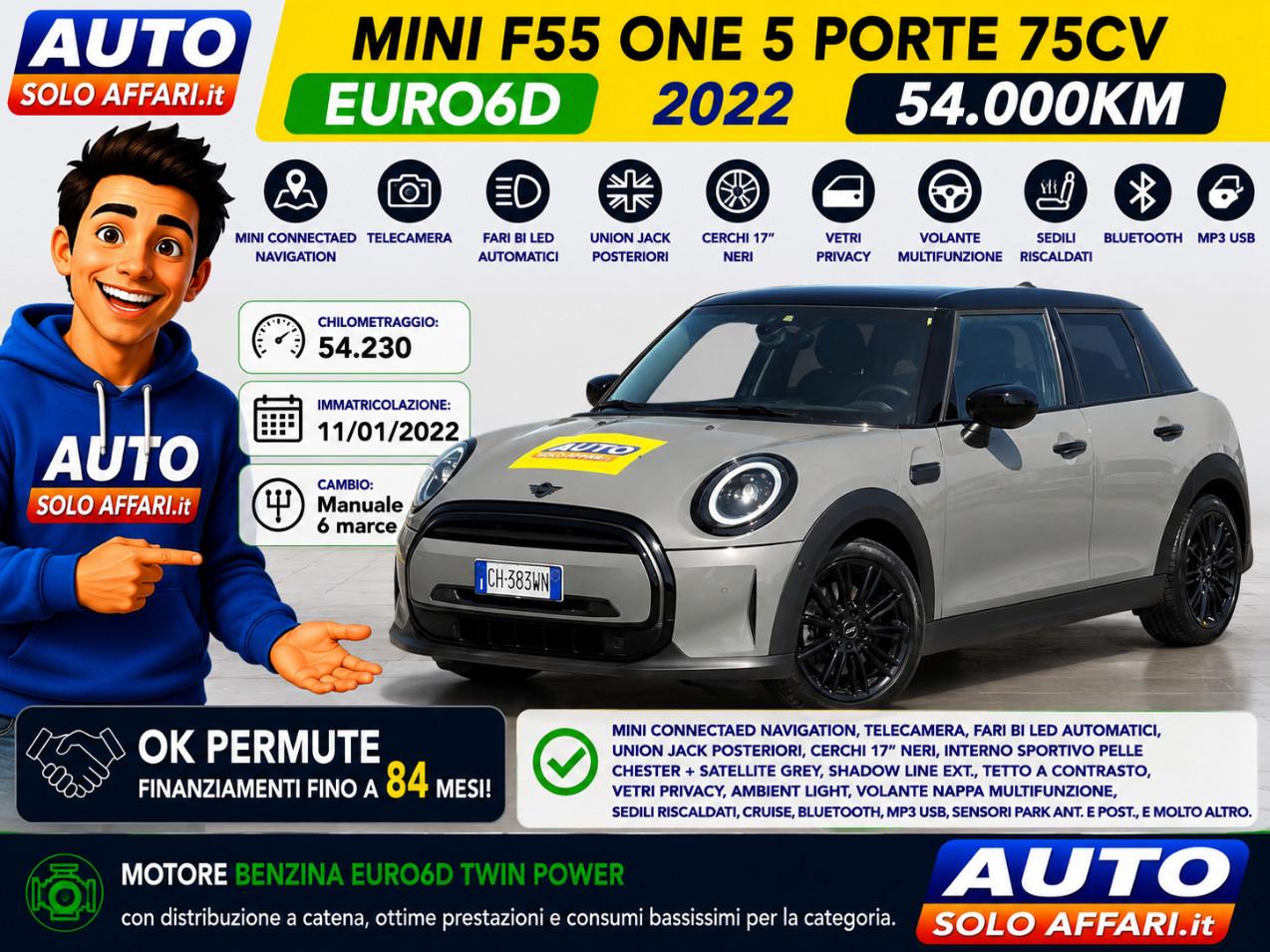Mini 5 Porte One Classic 1.5 TWIN POWER TURBO 75CV 54.000KM EURO6D NAVI/LED/RATE/PERMUTE